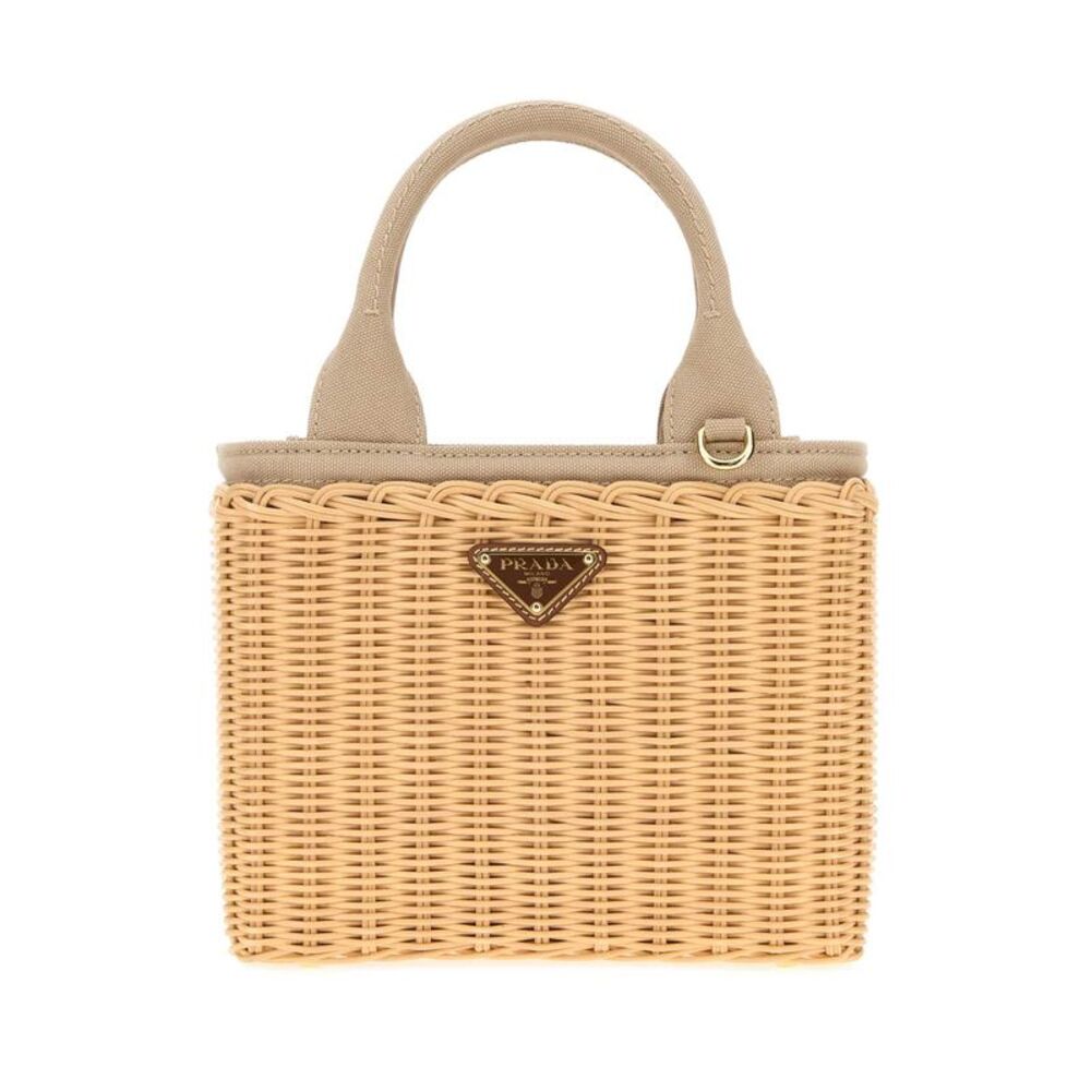 Prada Women Wicker Small Handbag